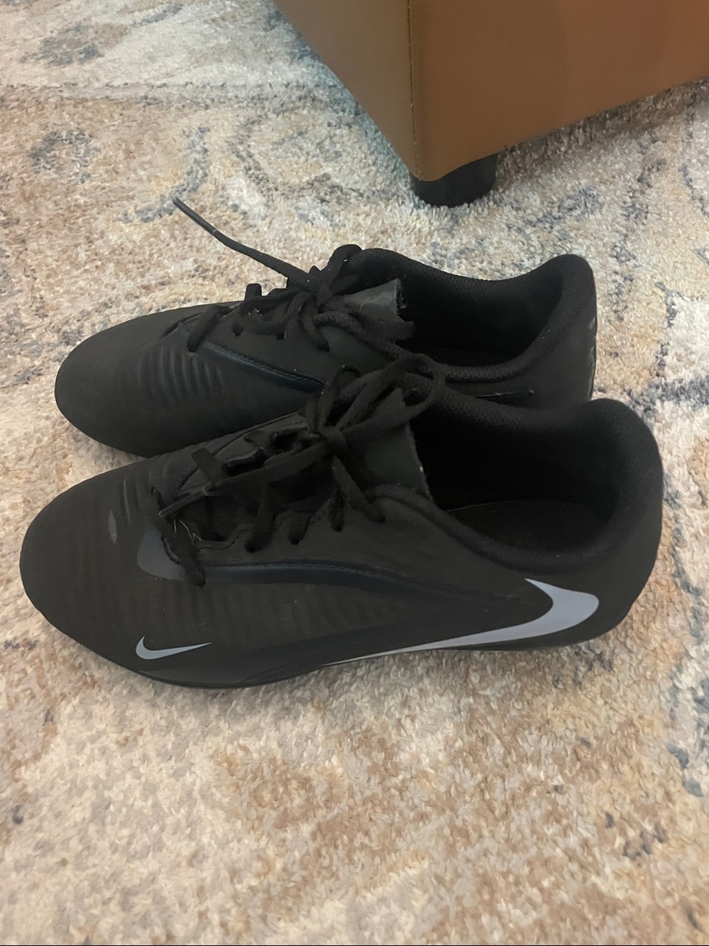 NIKE PHANTOM ELITE Soccer Cleats Sz 5 Youth Black Blue